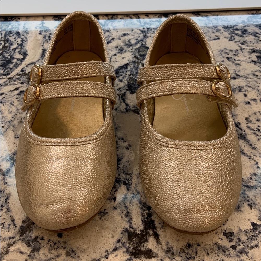 Jessica Simson Gold Double Shoes Size 10 - Picture 2 of 7